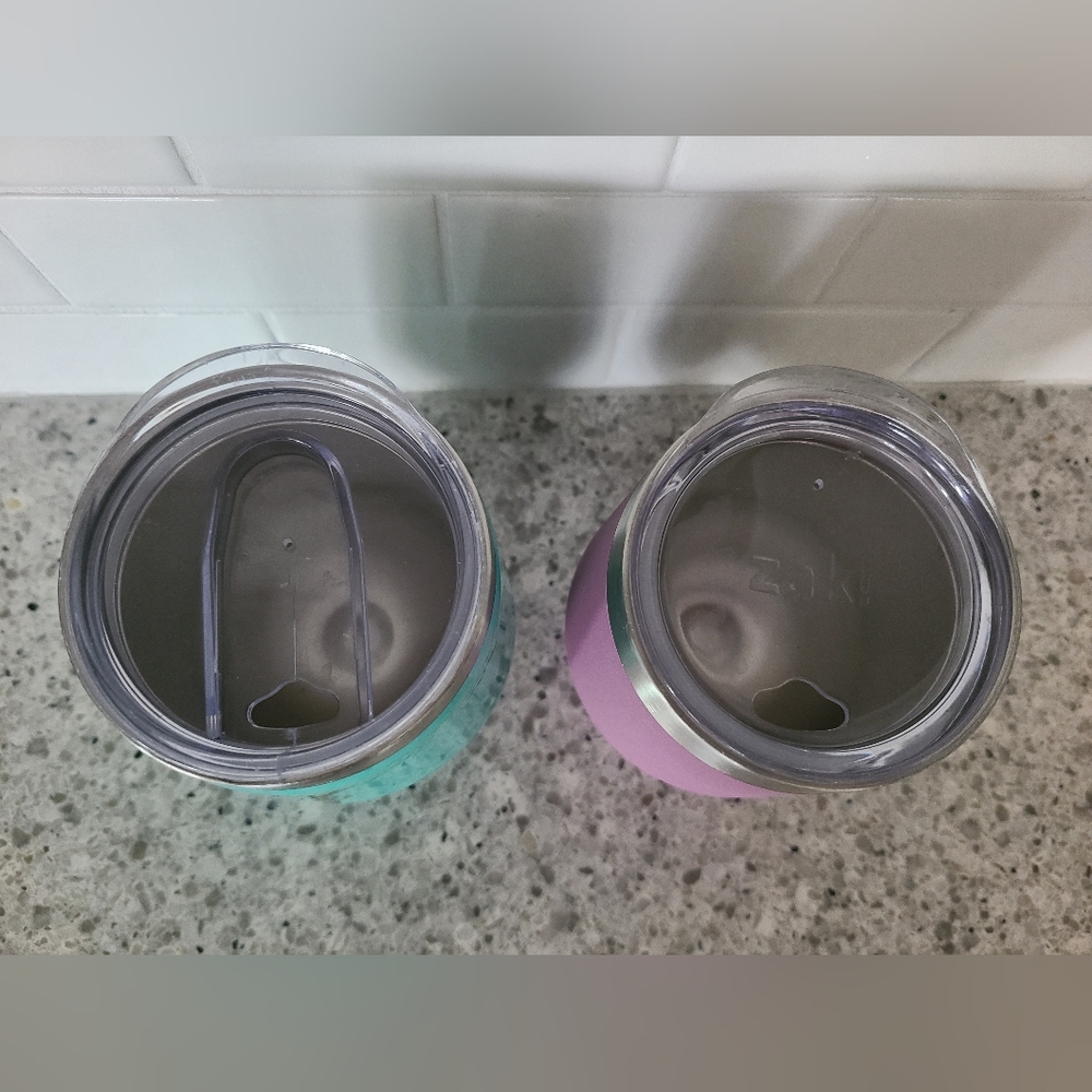 2 Tumblers - turquoise initial J & purple Zak - Picture 2 of 3
